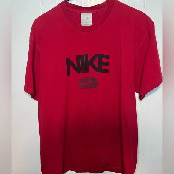 Vintage Gray Tag Nike Spell out Short Sleeve Spell Out Screen Print Shirt Size L - Picture 1 of 4